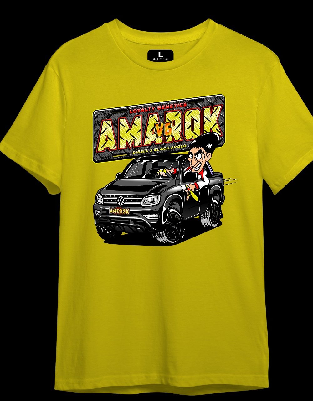 REMERA AMAROK V6 COLOR AMARILLO